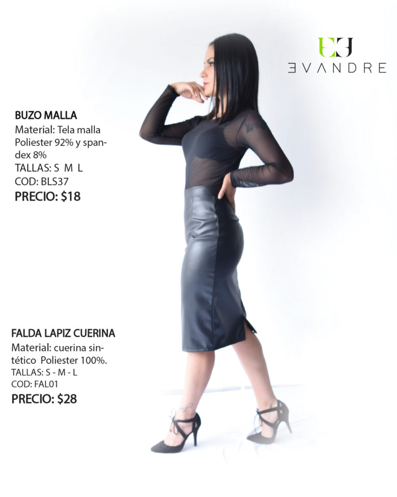 FALDA LAPIZ CUERINA